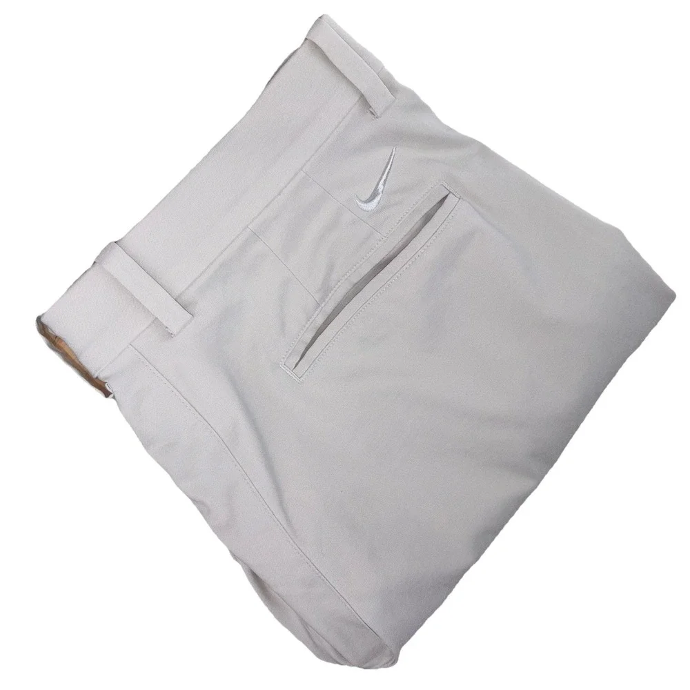 Nike‎ Flex Golf Shorts Mens 34 Beige Dri Fit Stretch Waistband Standard Fit